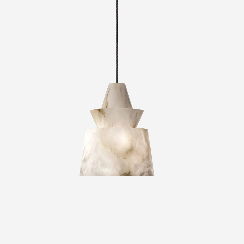 Ezion Layered White Alabaster Pendant Lamp - Letslighting