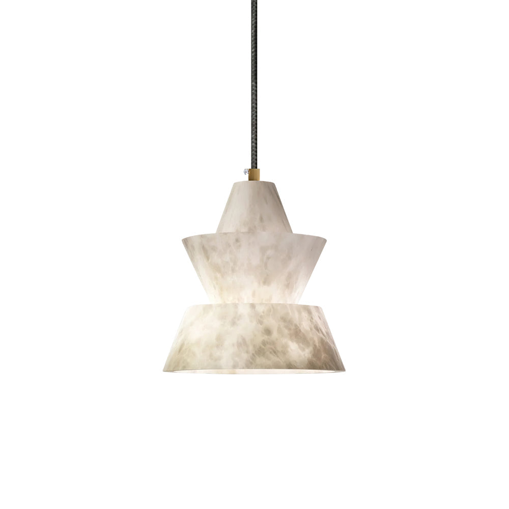 Ezion Layered White Alabaster Pendant Lamp - Letslighting