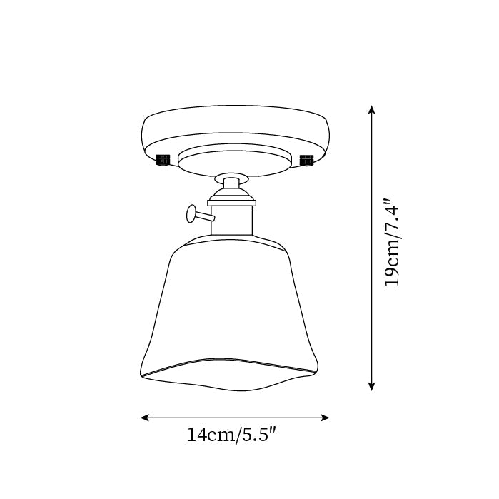 Elano Glass Ceiling Light - Letslighting