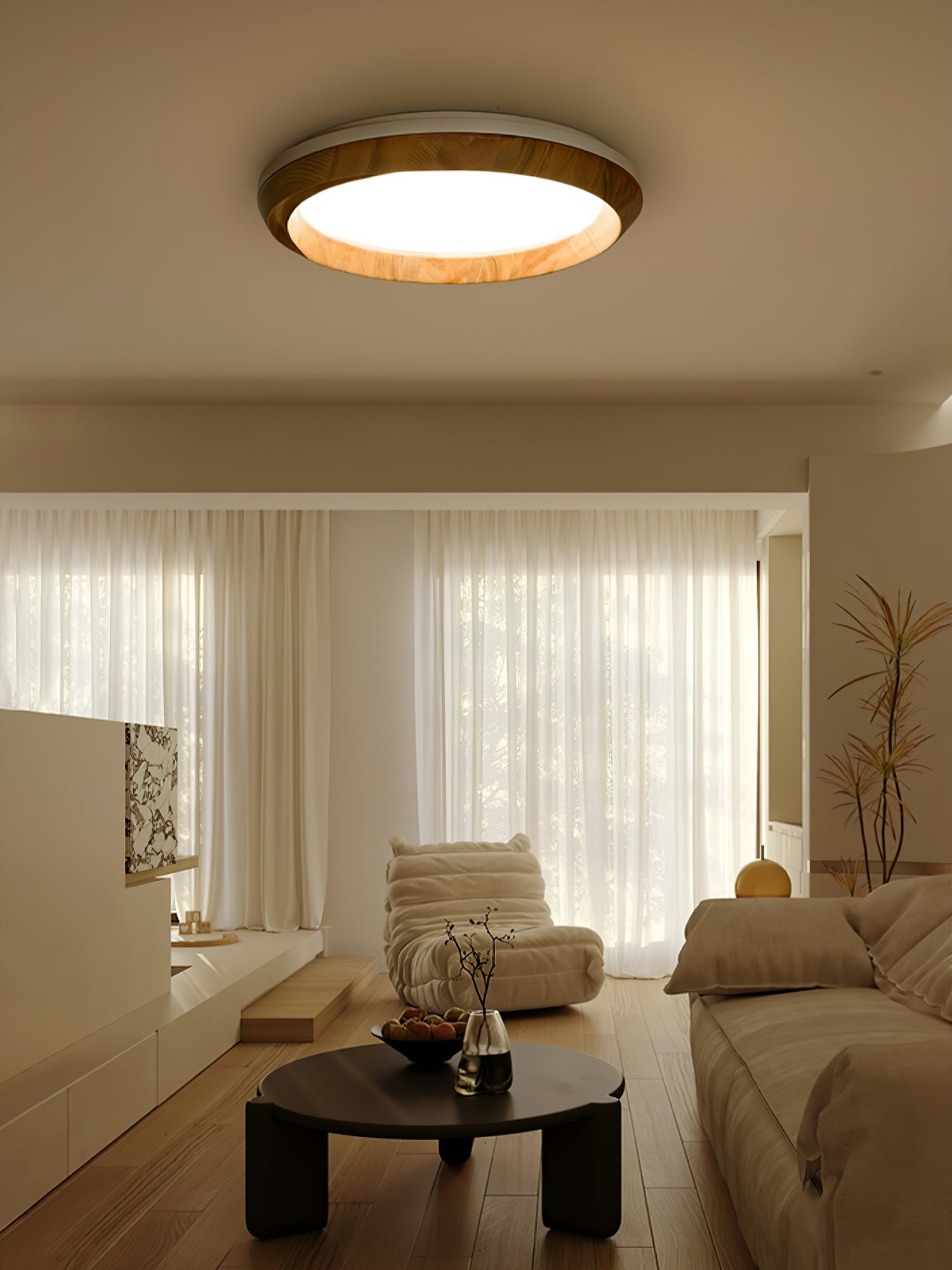 Ripple Wood Ceiling Light - Blowlighting