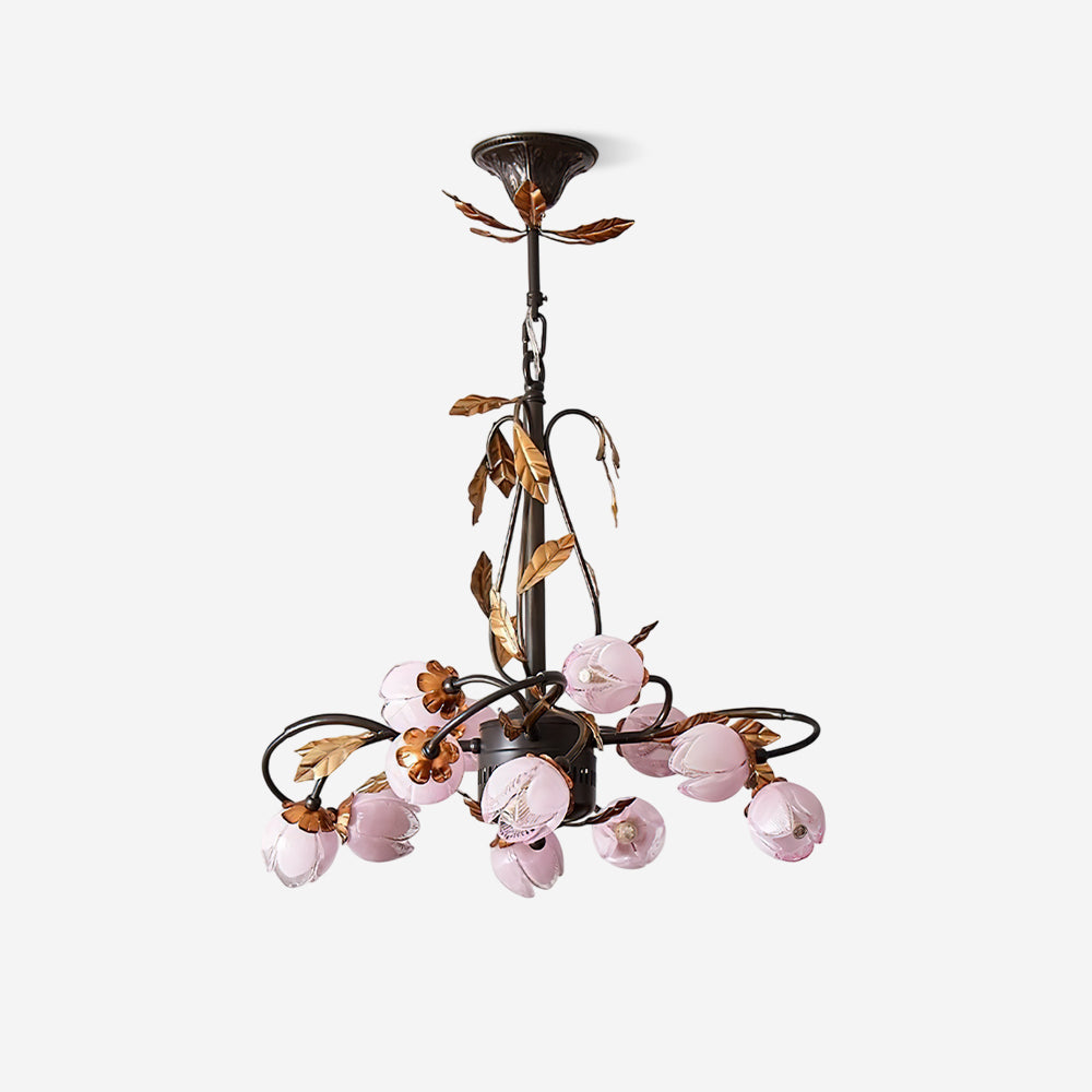 Giulia Chandelier Floral Glass Romantic Elegance - Letslighting