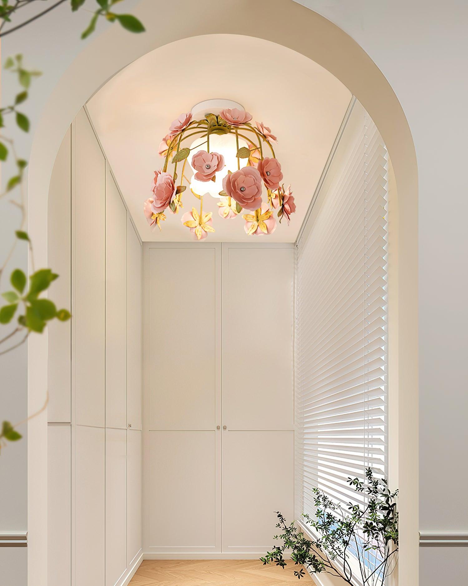 Ceiling Light Canopy Floral Blossom Romantic Ambience - Letslighting