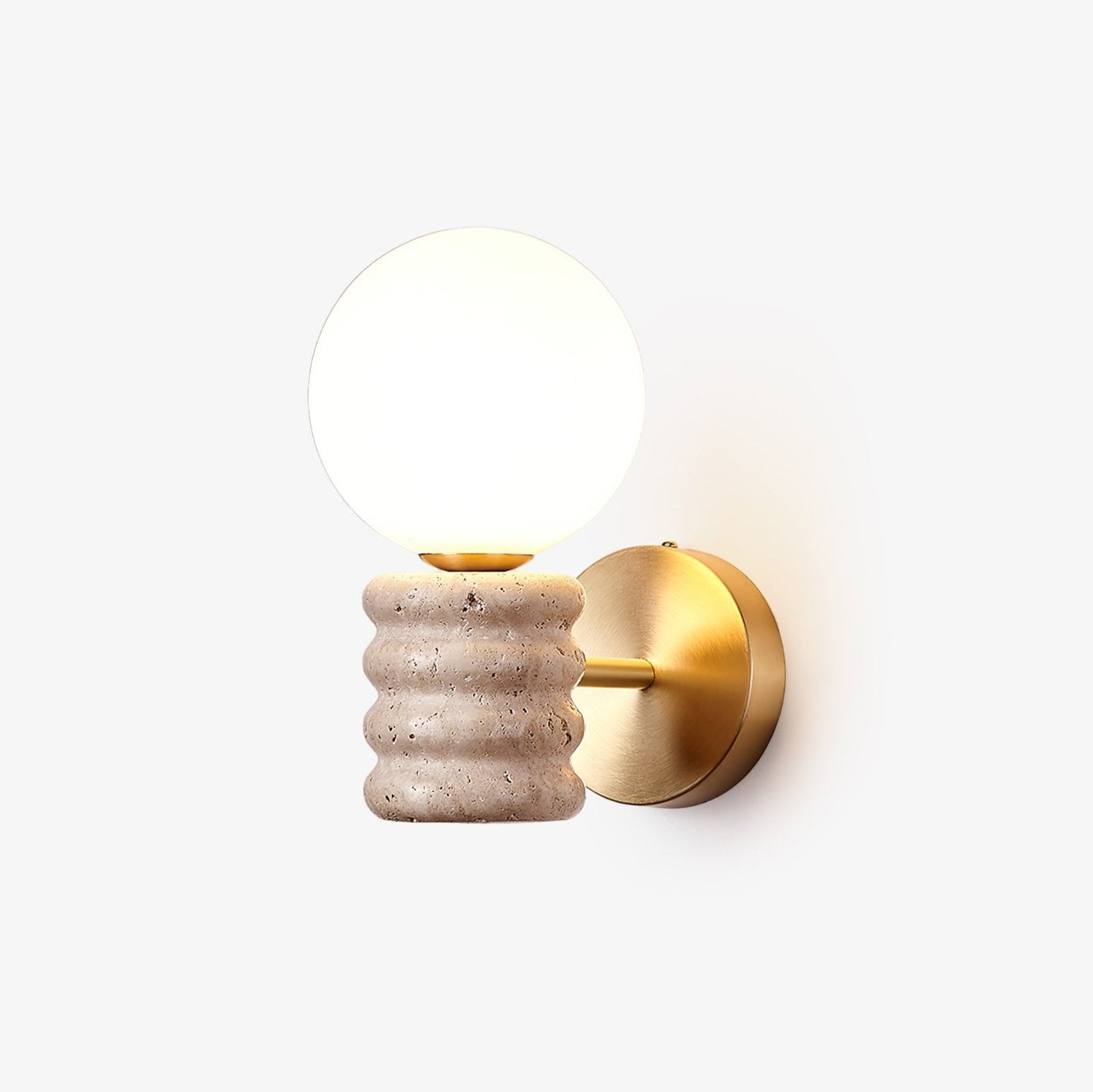 Zevelara Stacked Travertine Wall Light - Letslighting
