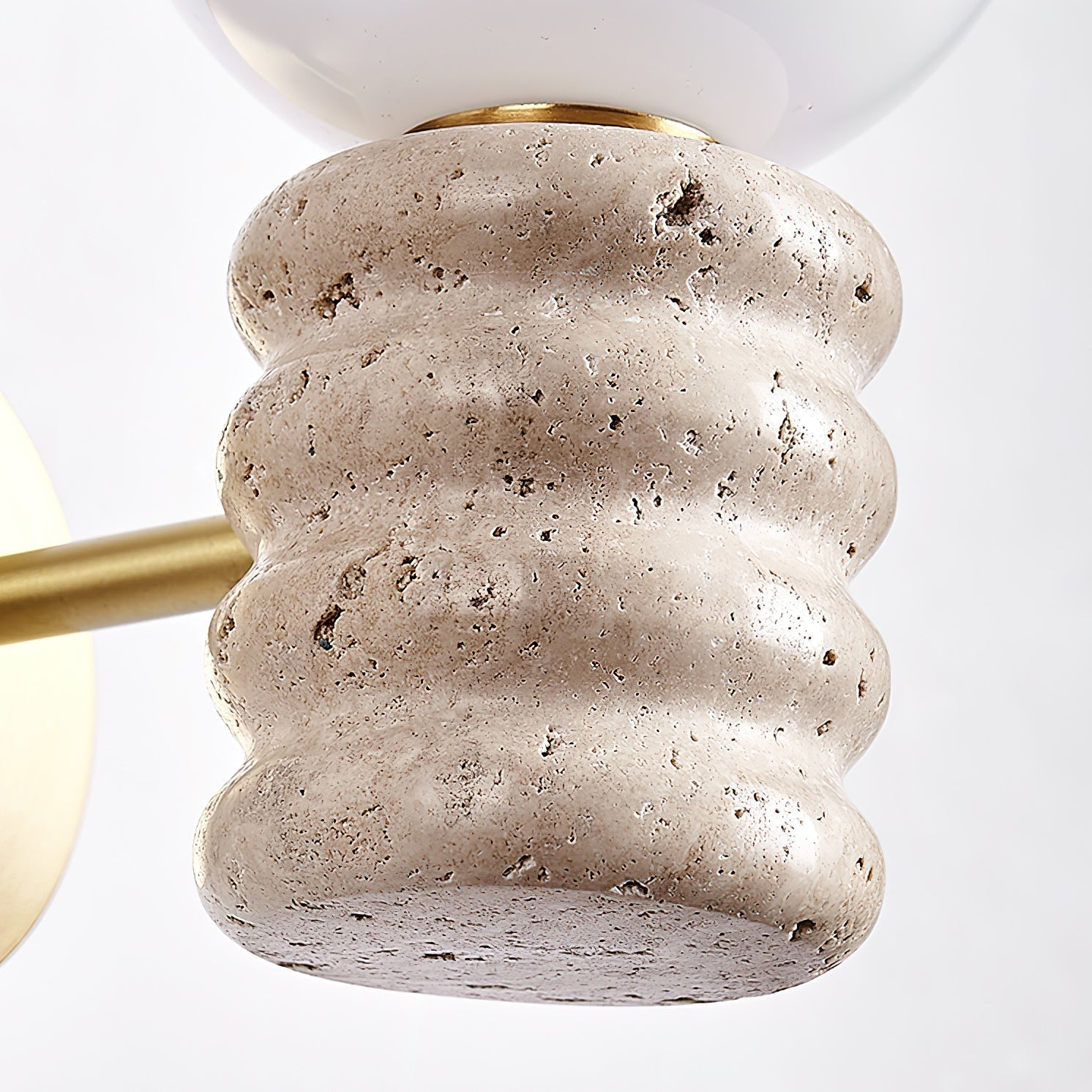 Zevelara Stacked Travertine Wall Light - Letslighting