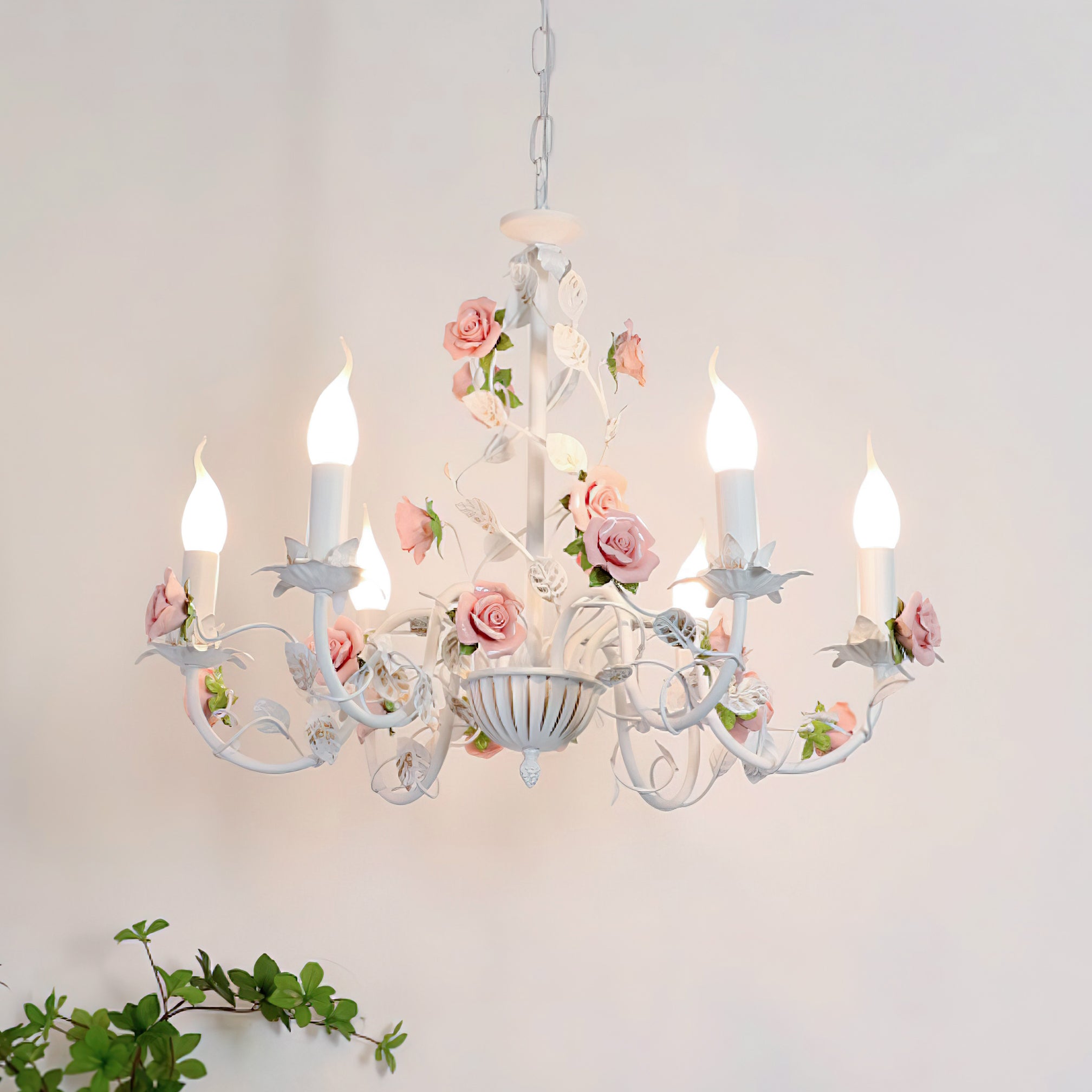 Evelisse Vintage White Chandelier - Letslighting