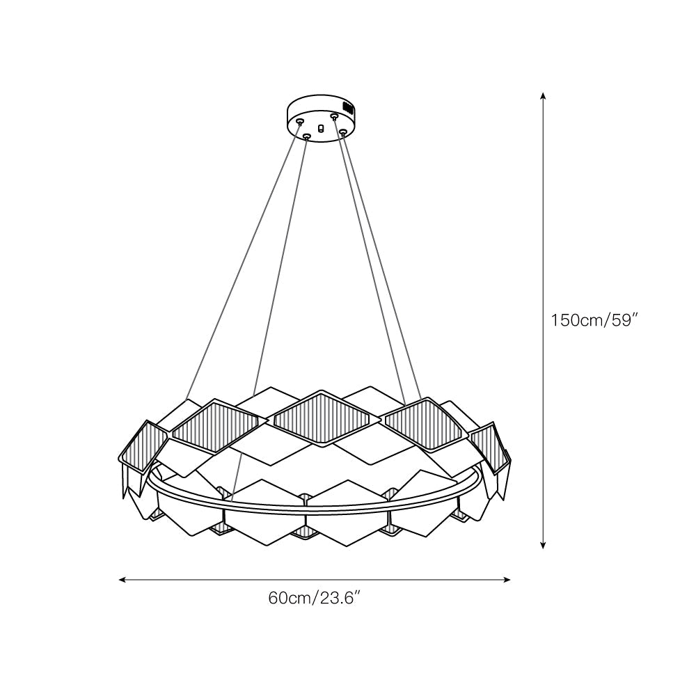 Etalarae Modern Minimalist Rote LED Alabaster Chandelier - Lamp Copper