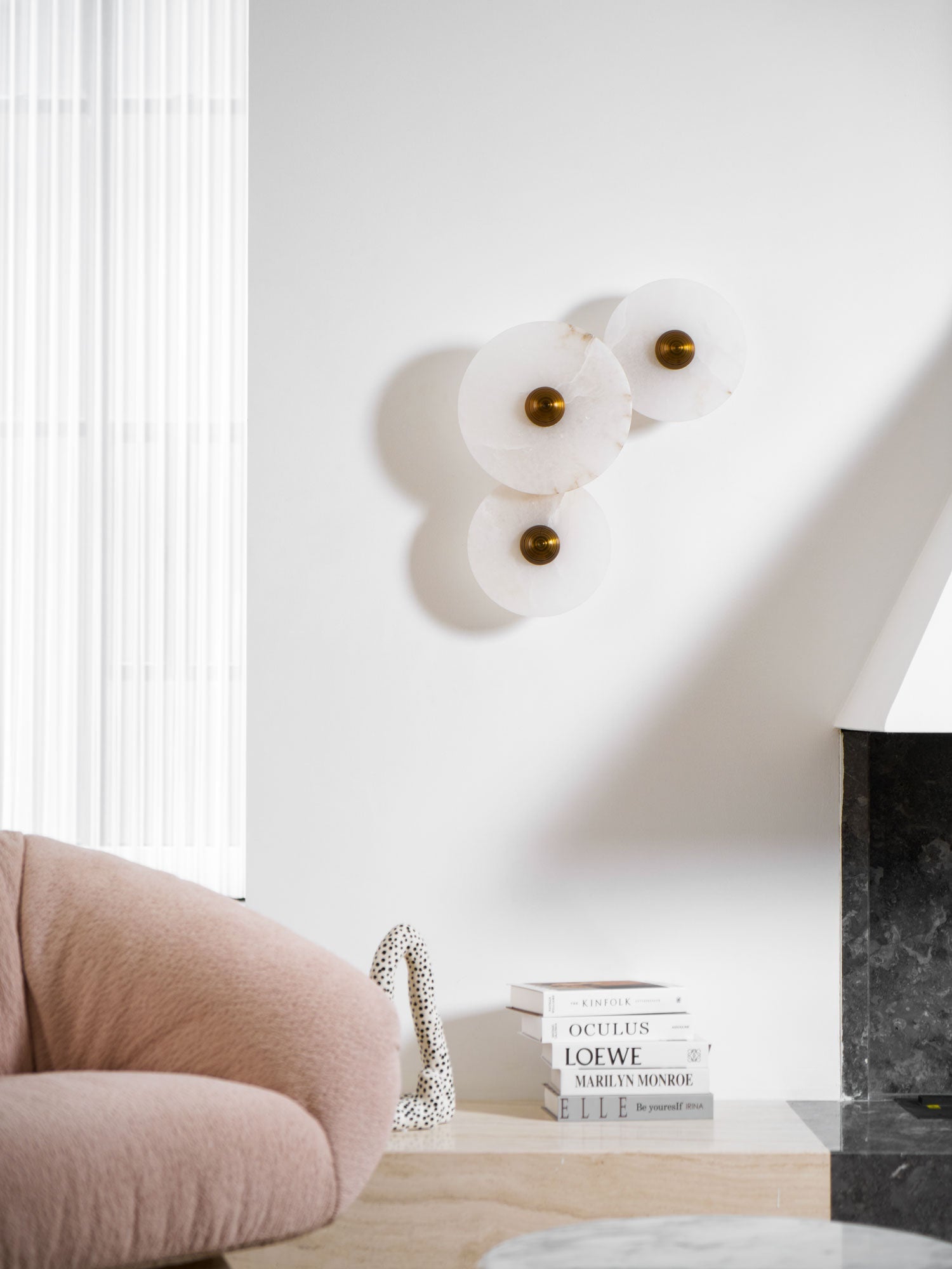 Selene Minimalist Alabaster Ceiling Light - Blowlighting