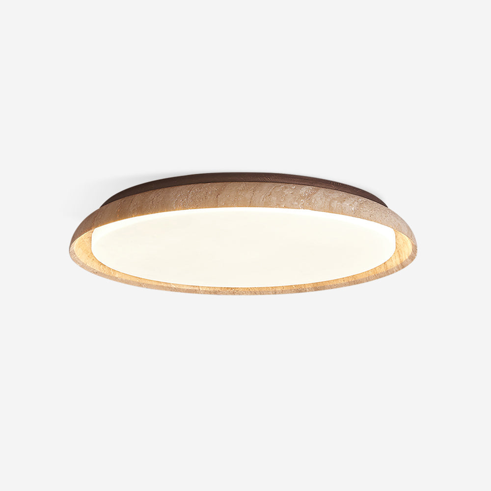 Halo Round Travertine Ceiling Light - Letslighting