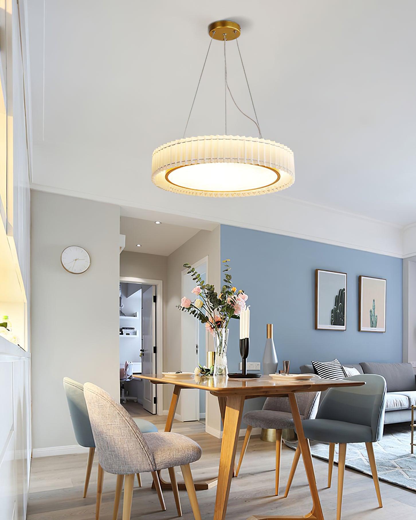 Round Pleated Pendant Lamp - Blowlighting