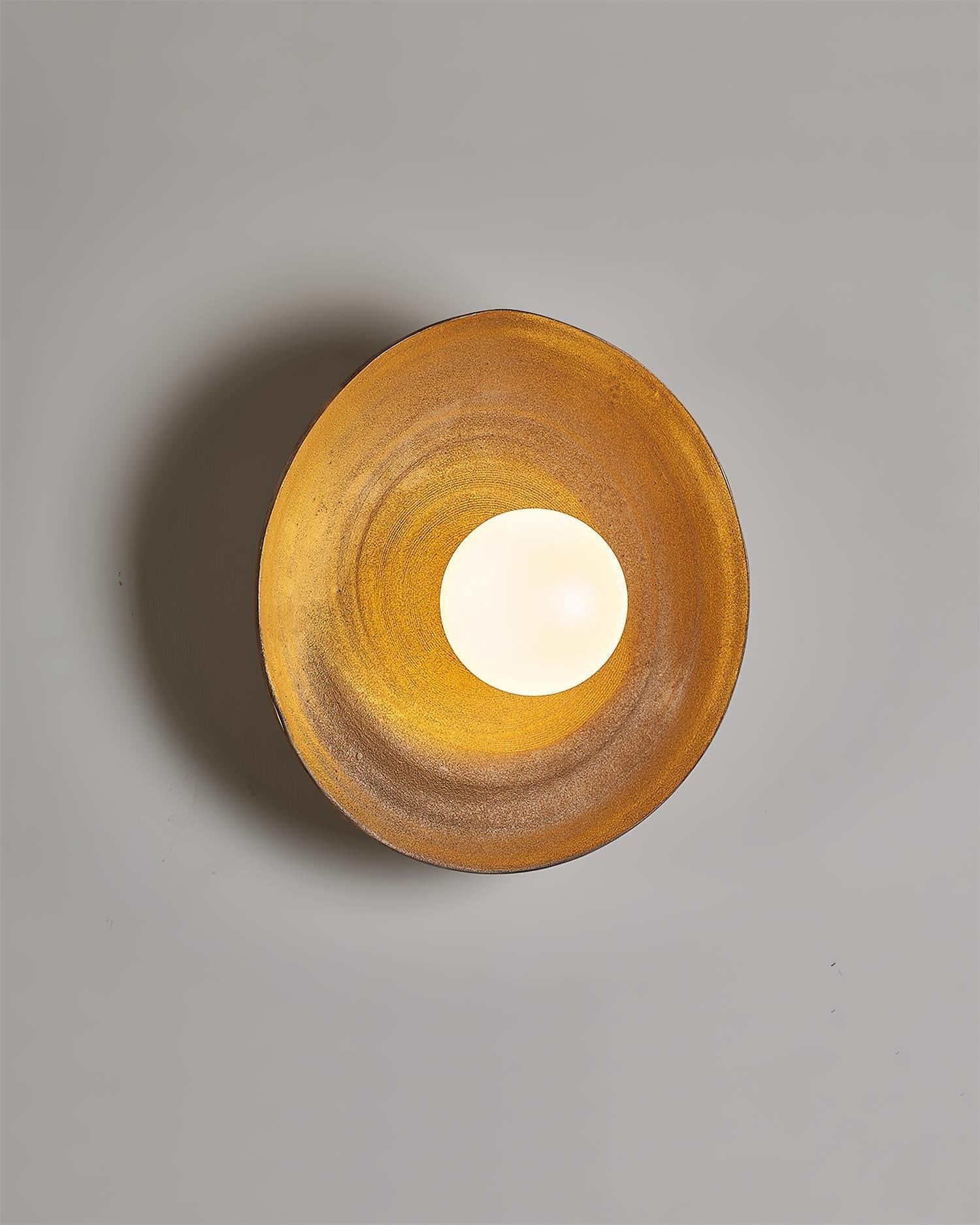 Wall Lamp Fiberglass Disc Acrylic Globe for Nordic Warmth - Letslighting