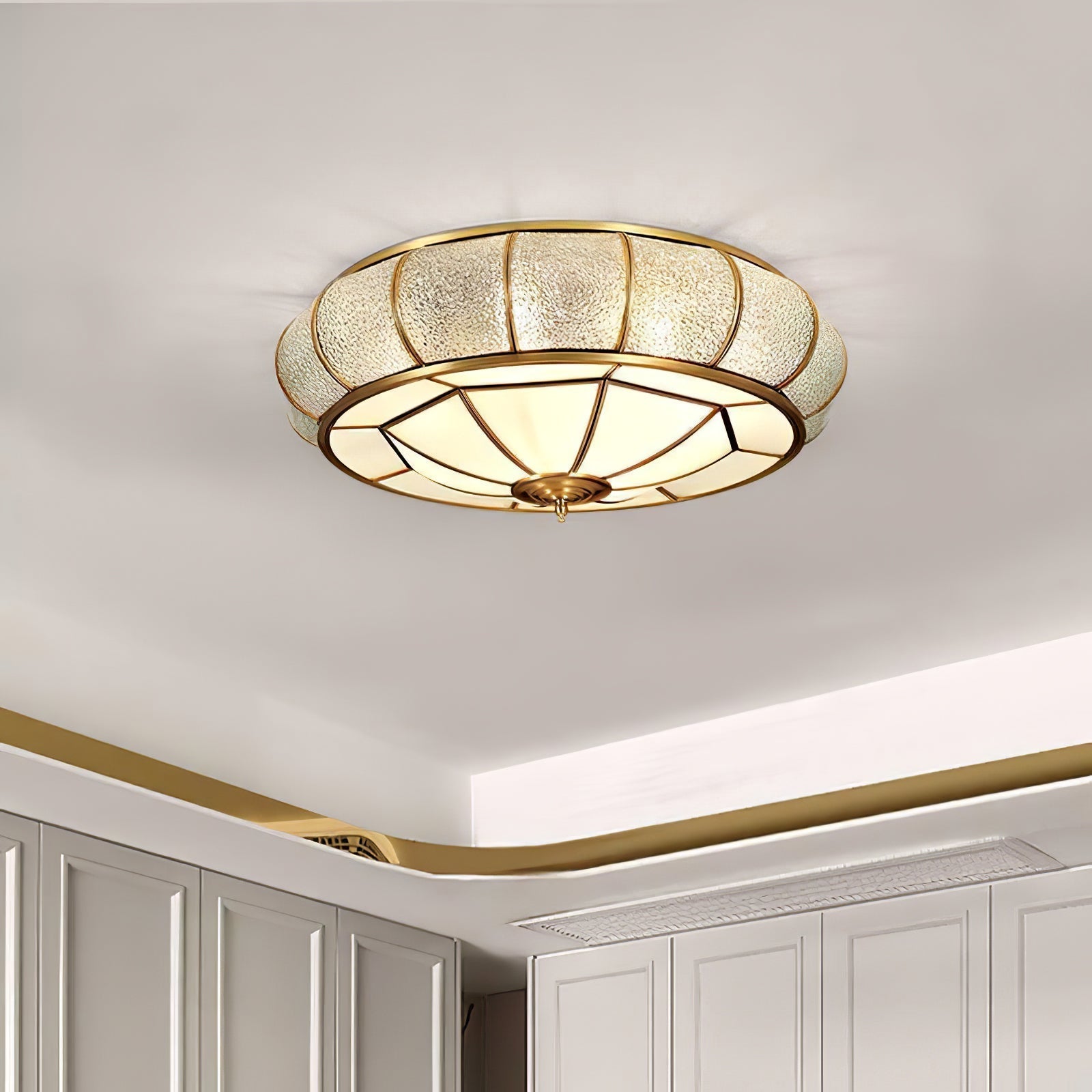Round Textured Glass Ceiling Light - Blowlighting