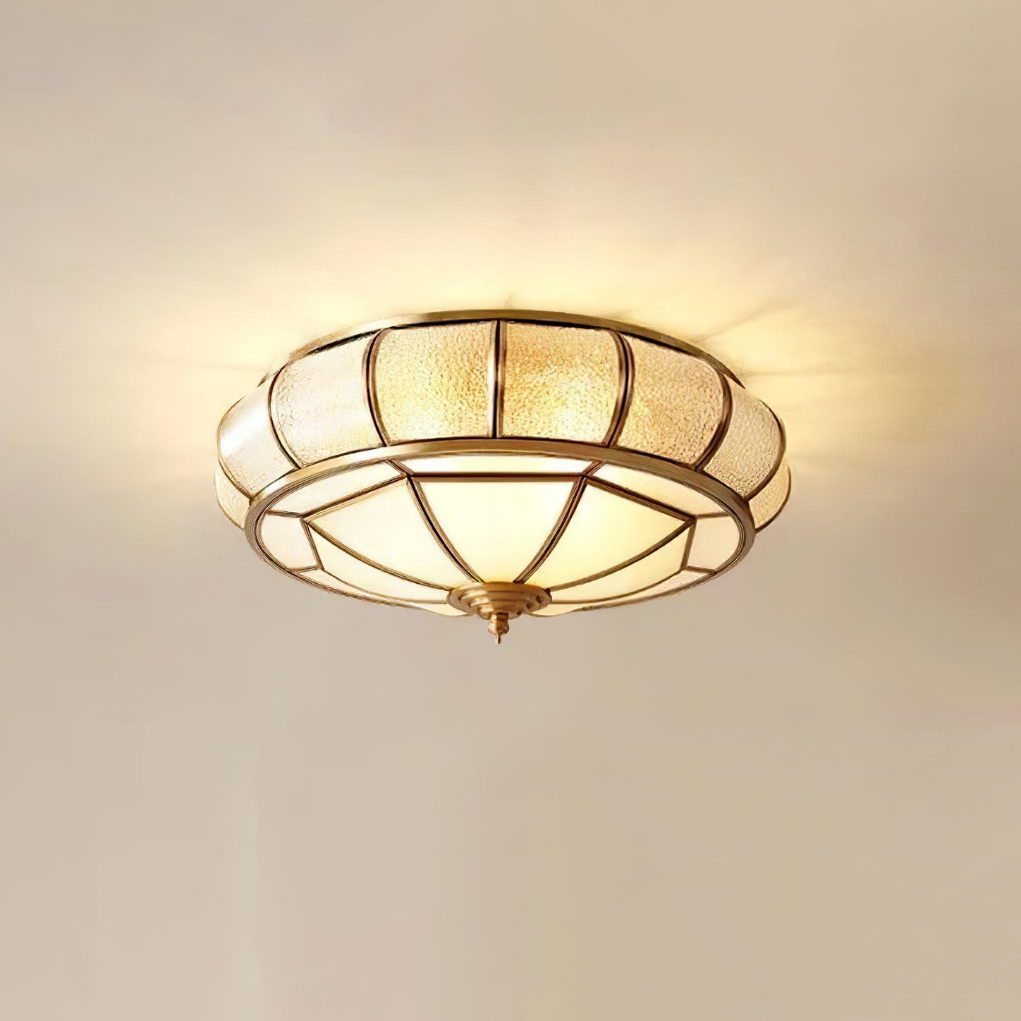 Round Textured Glass Ceiling Light - Blowlighting