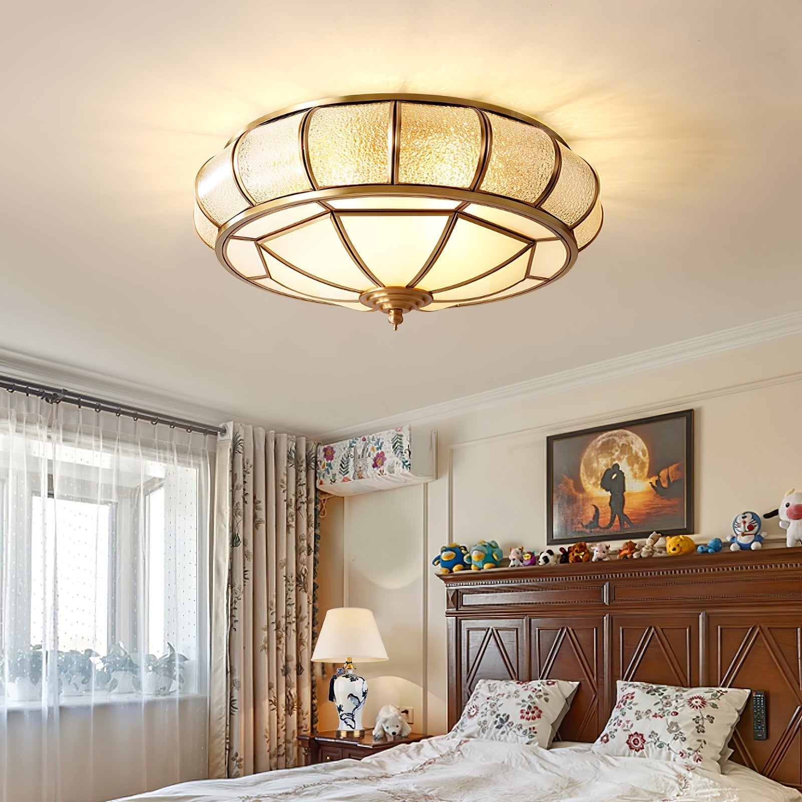 Round Textured Glass Ceiling Light - Blowlighting