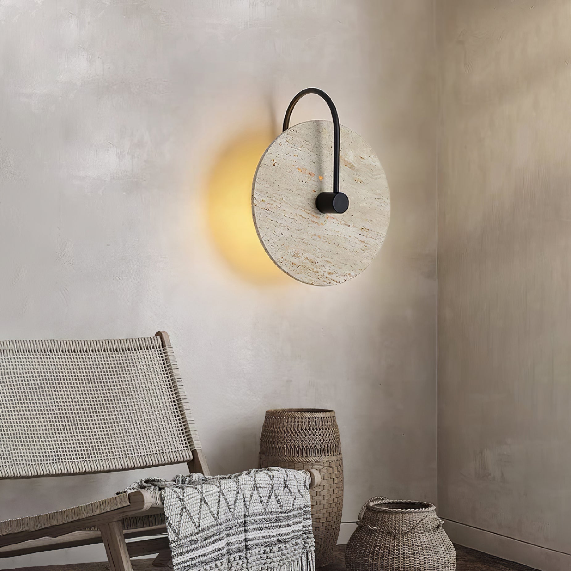 Kara Travertine Wall Light - Letslighting