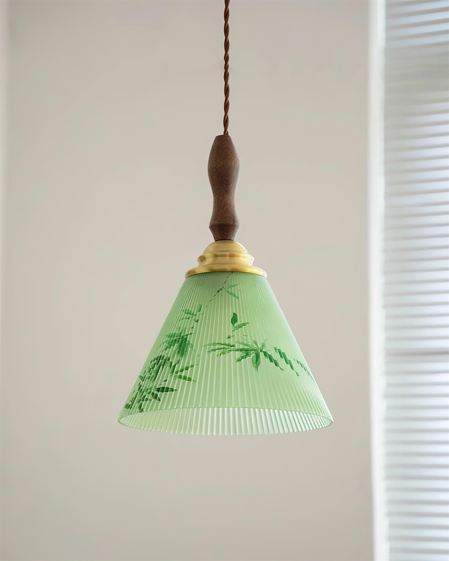 Royale Pendant Lamp Conical Botanical Glass - Letslighting