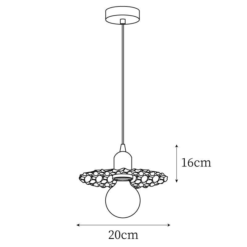 Rozeta Pendant Light Brass Pleated Modern - Letslighting