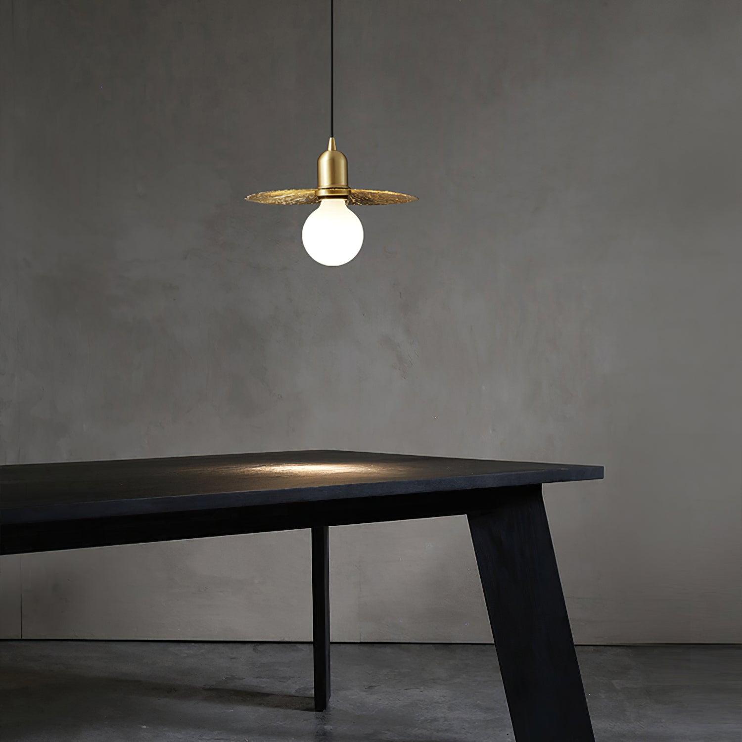 Rozeta Pendant Light Brass Pleated Modern - Letslighting