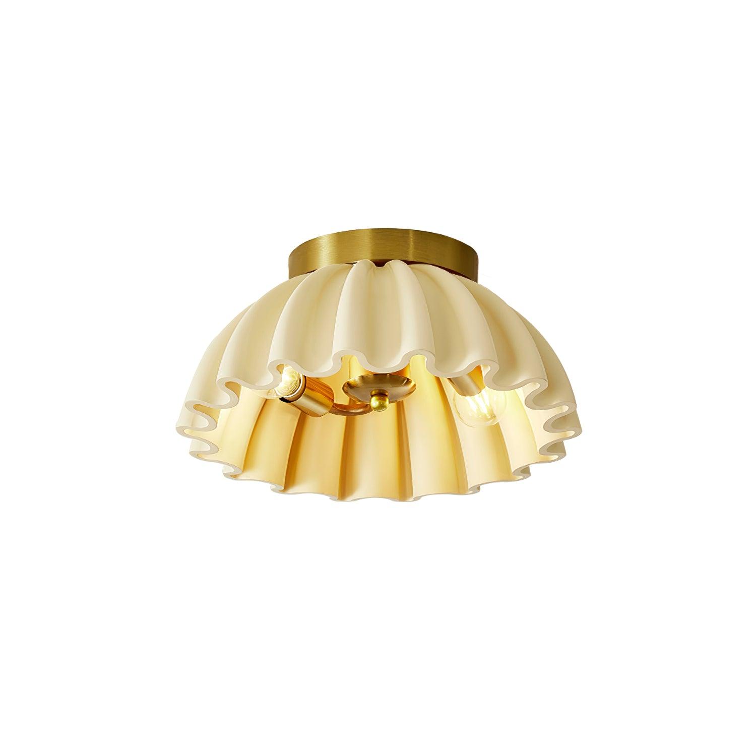 Ceiling Light HDPE Ruffle Canopy Body Modern Minimalist - Letslighting