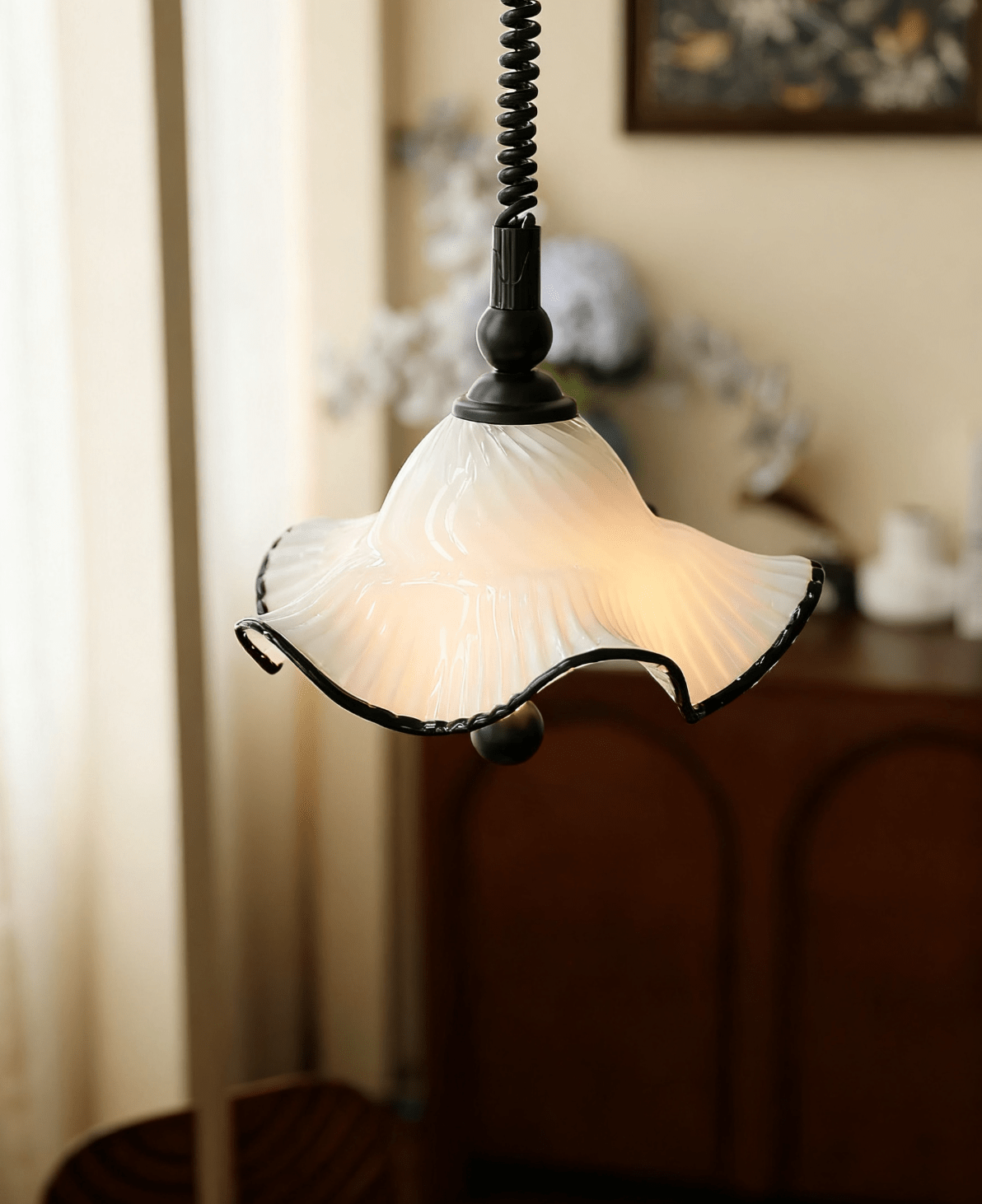 Devin Lampe à Suspension Vintage en Verre