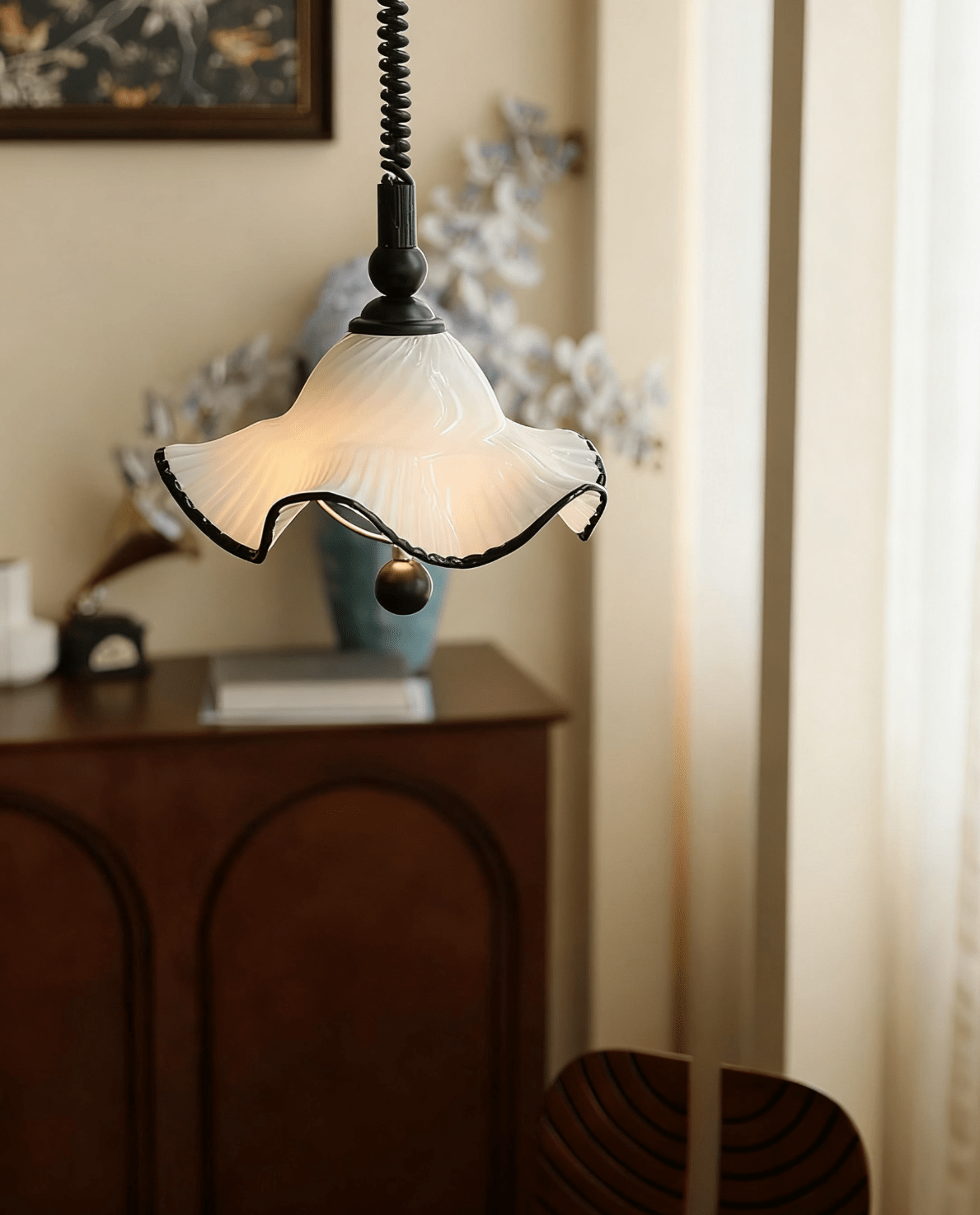 Devin Lampe à Suspension Vintage en Verre