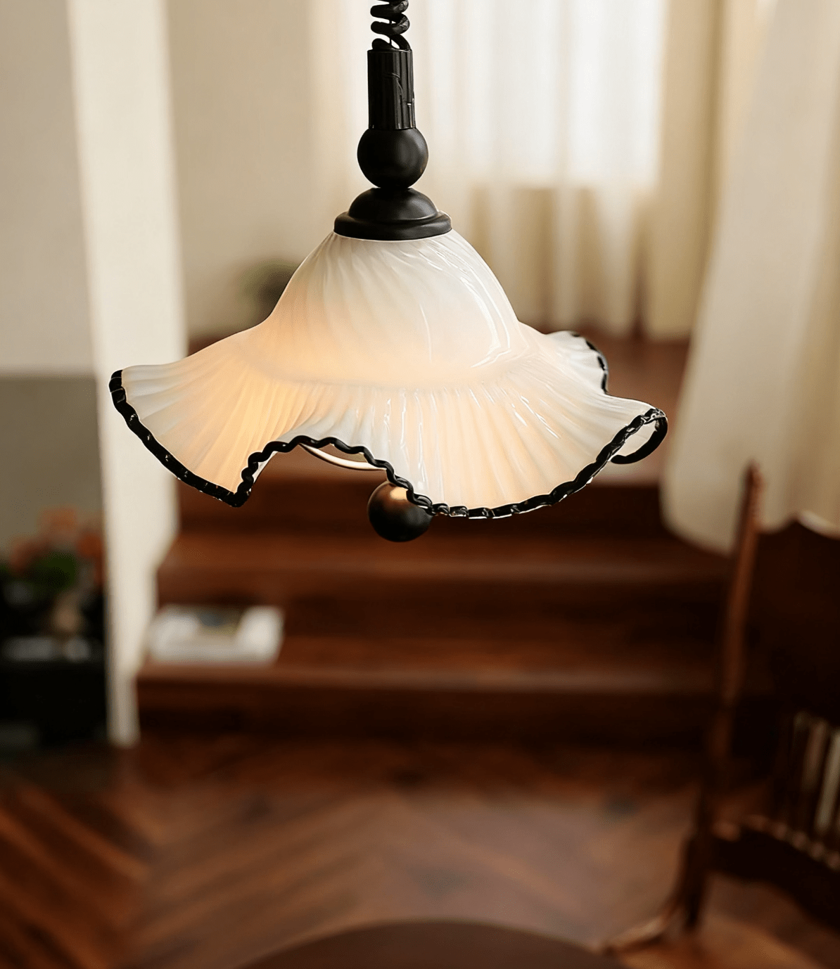 Devin Lampe à Suspension Vintage en Verre