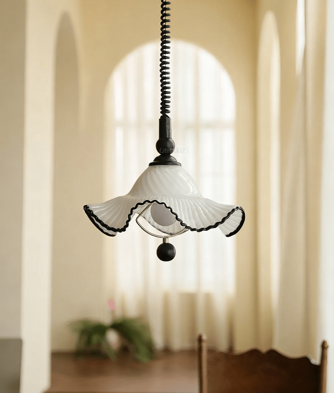 Devin Lampe à Suspension Vintage en Verre