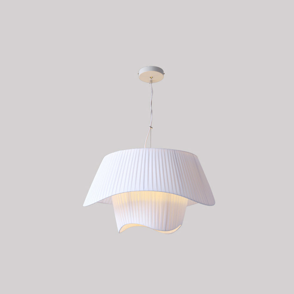 Ritta Suspension Nordique, Métal/Tissu, Blanc, Salon