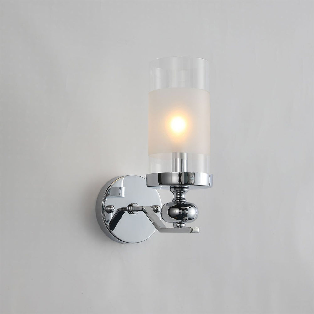 Silva Suspension Cylindre Moderne, Métal/Verre, Chromé, Salon/Salle à Manger