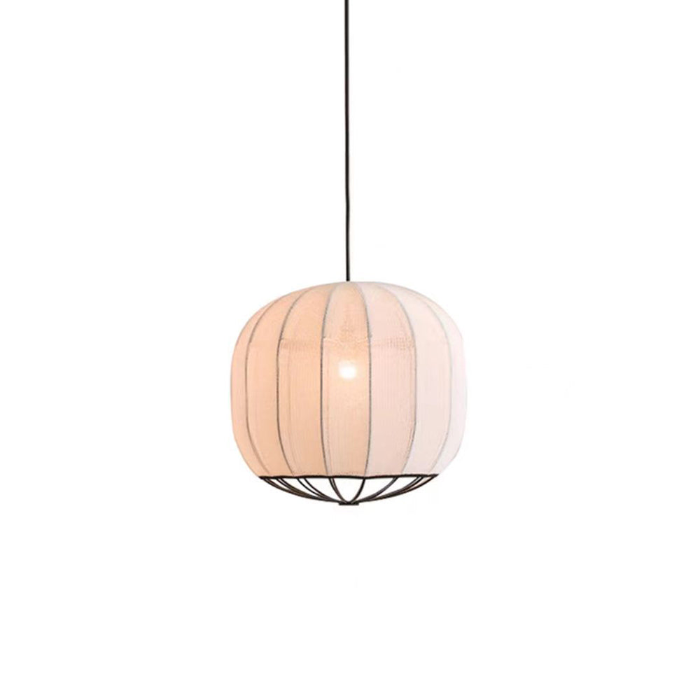 Ritta Suspension Vintage, Métal/Tissu, Blanc/Noir, Salon