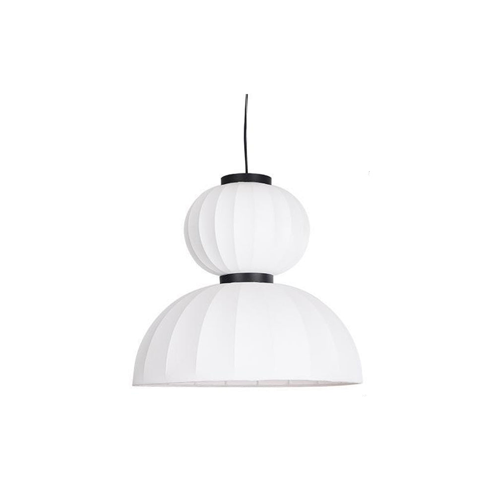 Ritta Suspension Vintage, Métal/Soie, Noir/Blanc, Chambre à Coucher