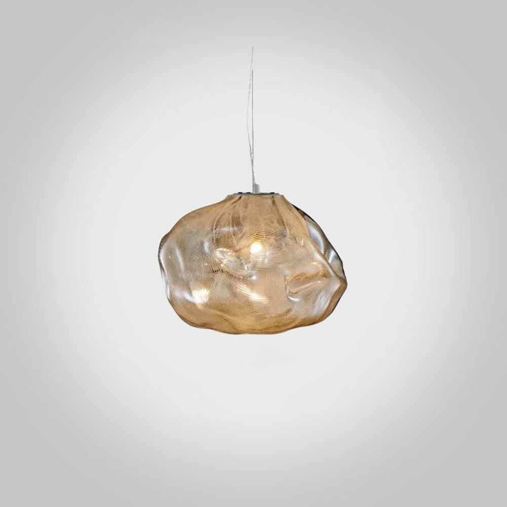 Avi Suspension Globe, Métal/Verre, Clair/Gris/Ambre
