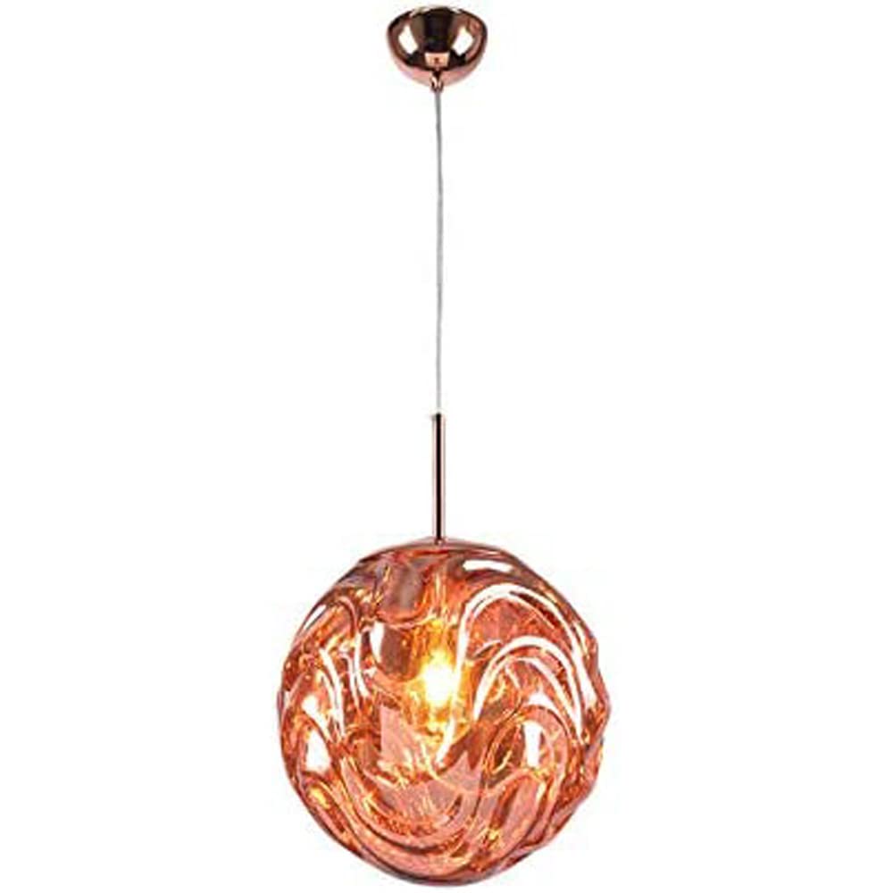 Valentina Moderne Sphère Suspension Verre Or/Noir Salle à manger