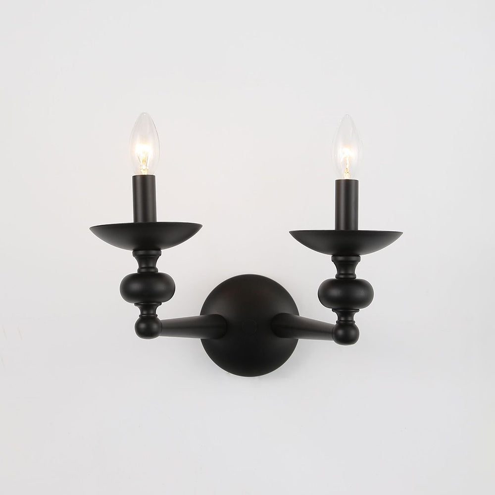 Silva Suspension Bougeoir Rétro, Métal/Verre, Noir, Salon/Salle à Manger
