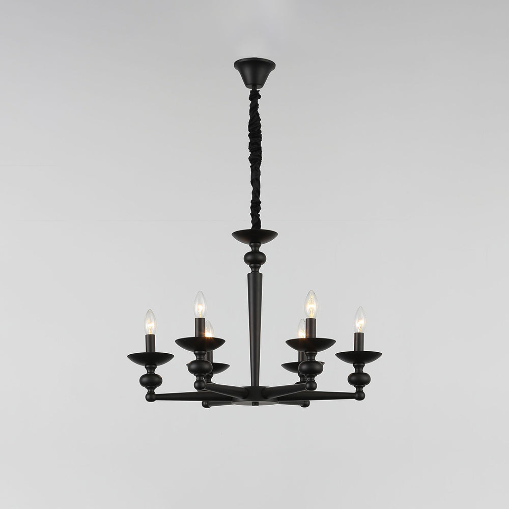 Silva Suspension Bougeoir Rétro, Métal/Verre, Noir, Salon/Salle à Manger
