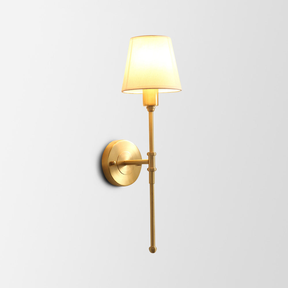 Silva Applique Murale Landerne Vintage, 5 Style, Métal/Tissu, Or, Chambre