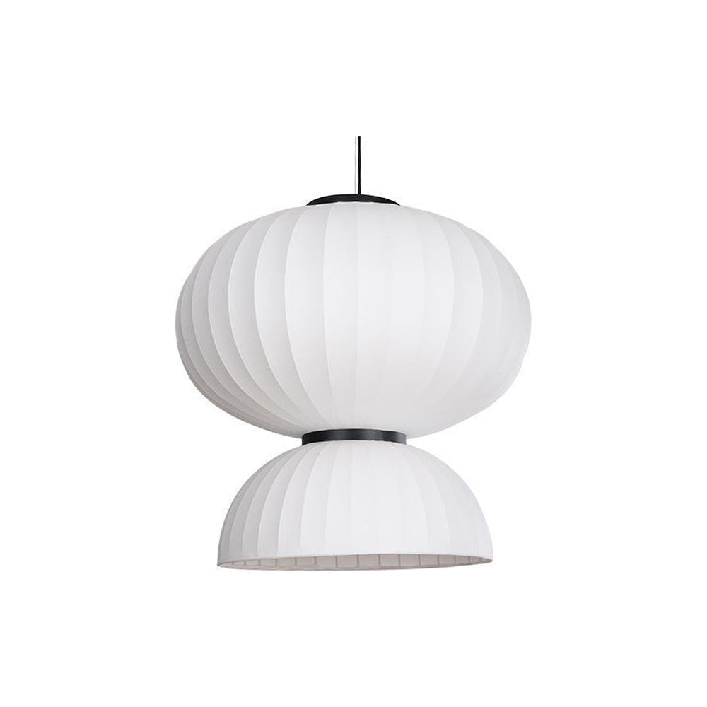 Ritta Suspension Vintage, Métal/Soie, Noir/Blanc, Chambre à Coucher