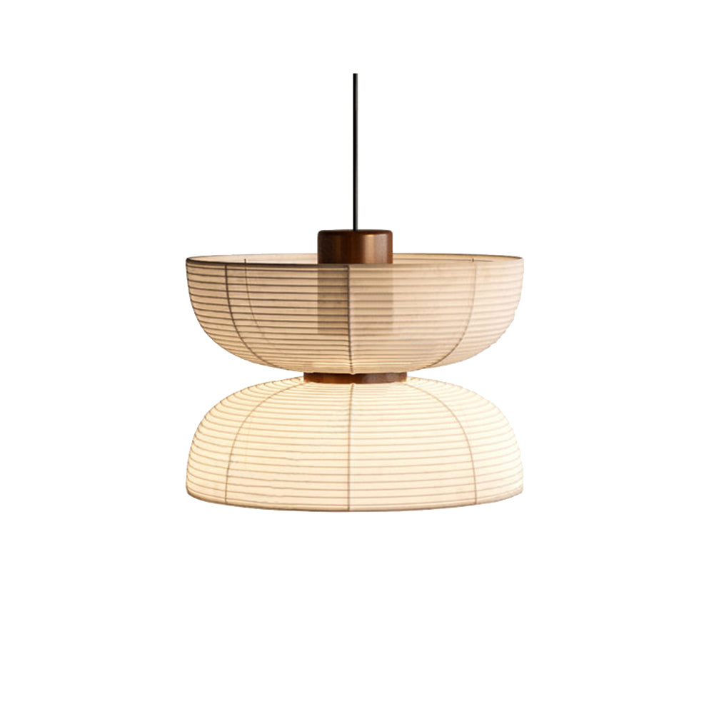 Ritta Suspension Bol Moderne, Metal/Tissu, Beige, Salon