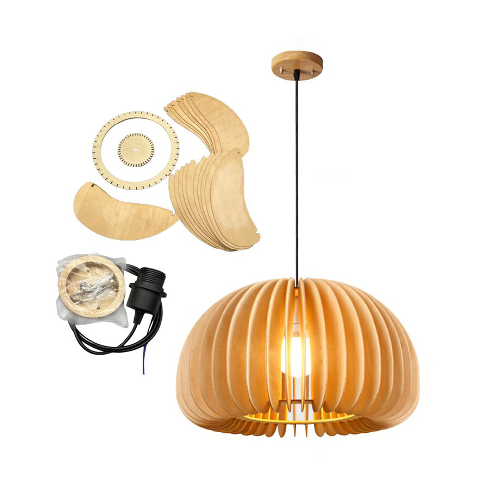 Muto Suspension Citrouille Rustique, Bois/Metal, Bois, Salon