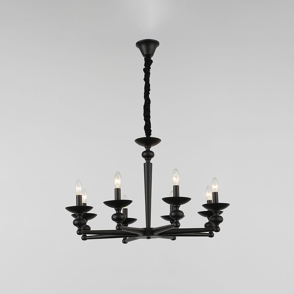 Silva Suspension Bougeoir Rétro, Métal/Verre, Noir, Salon/Salle à Manger