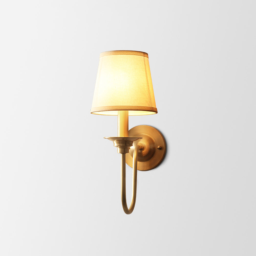 Silva Applique Murale Landerne Vintage, 5 Style, Métal/Tissu, Or, Chambre