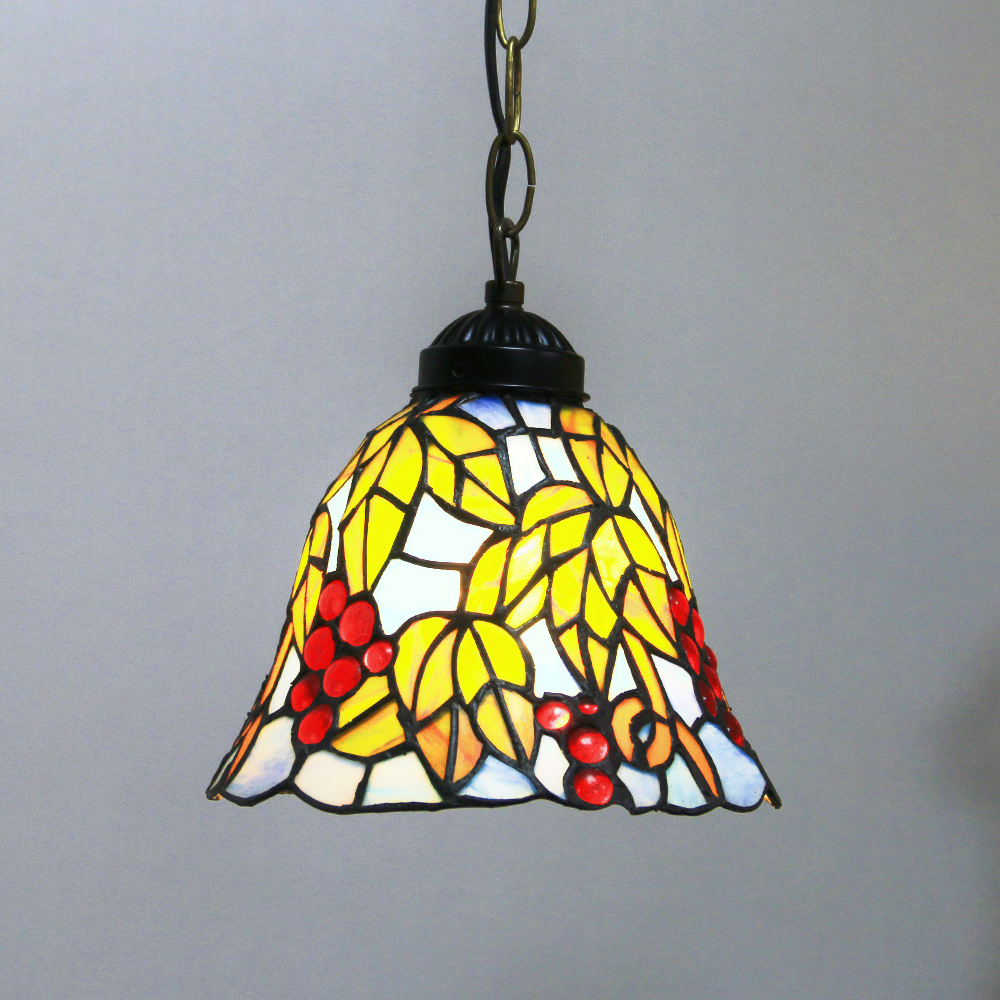 Tiffany Cottage LED Suspension Métal Verre Chambre À Coucher/Salon