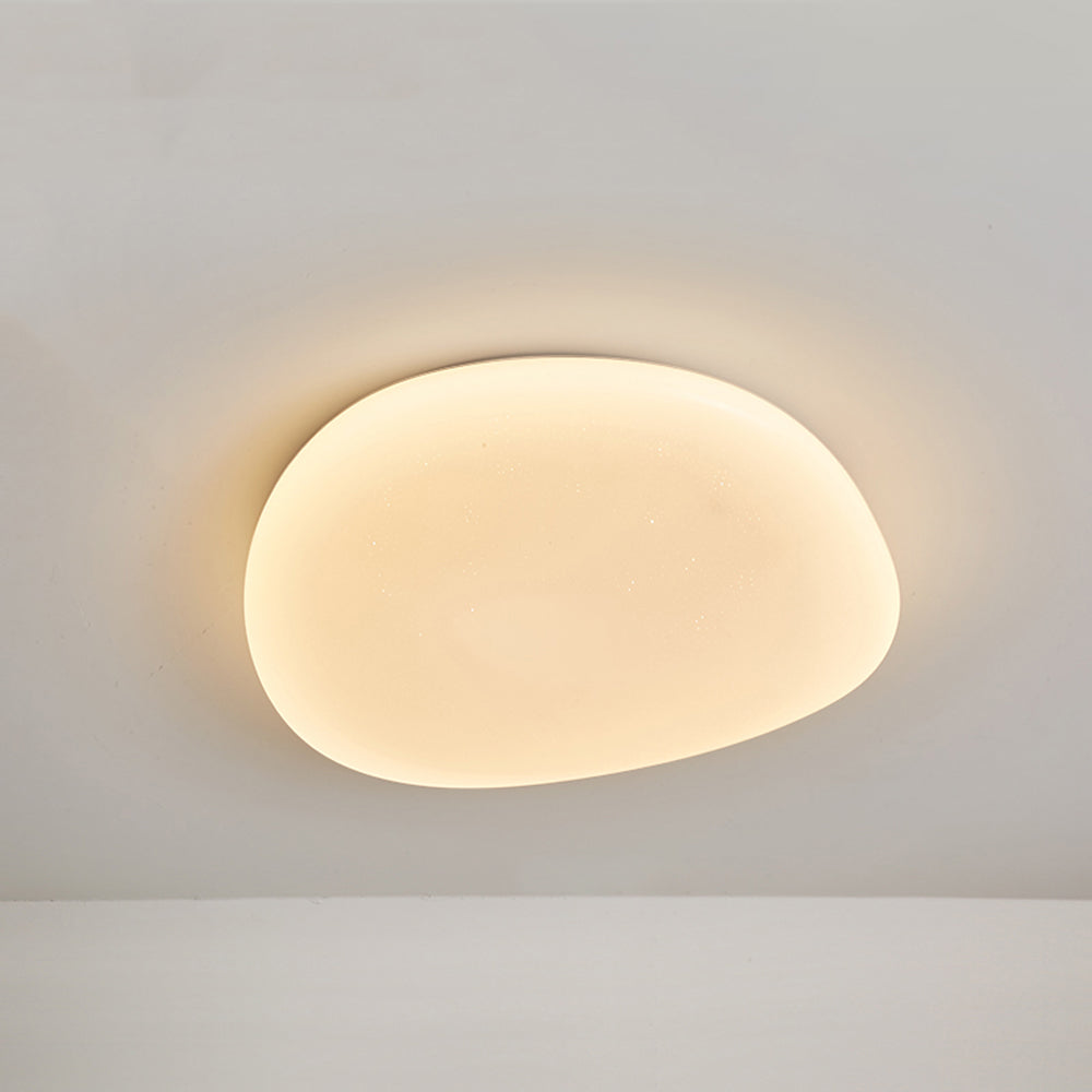 Arisha Plafonnier Galet Moderne Blanc, Salon