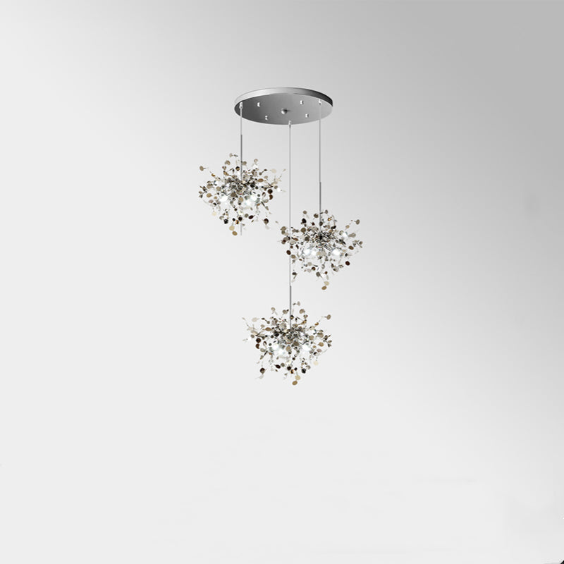 Olivia Suspension Divergence Inhabituelle, Acier Inoxydable, Or/Argent, Salle à Manger/Salon