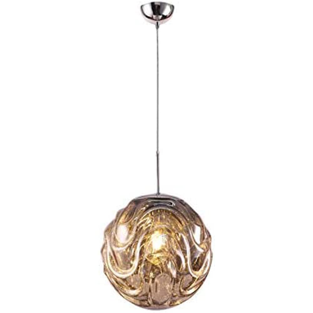 Valentina Moderne Sphère Suspension Verre Or/Noir Salle à manger