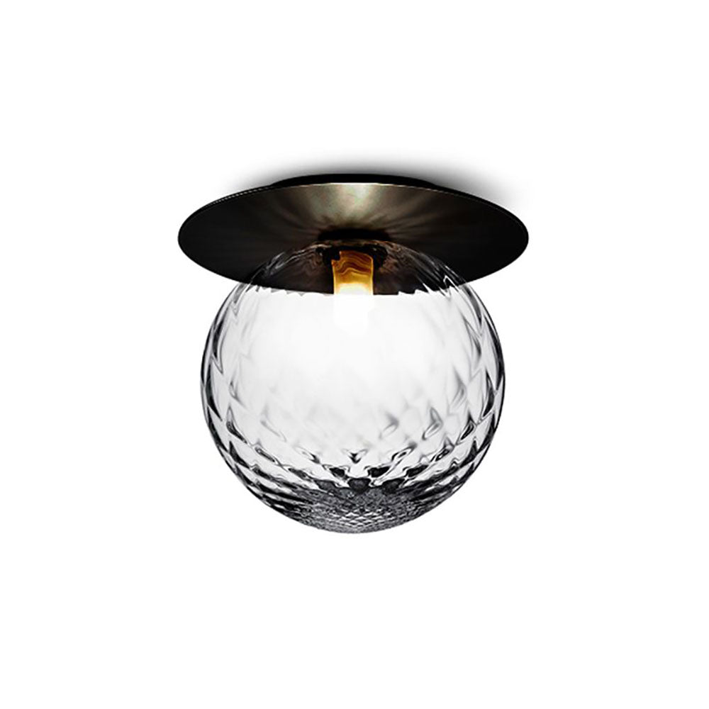 Valentina Applique Murale Globe Moderne Design LED Métal Verre Noir/Or Salle de Bain
