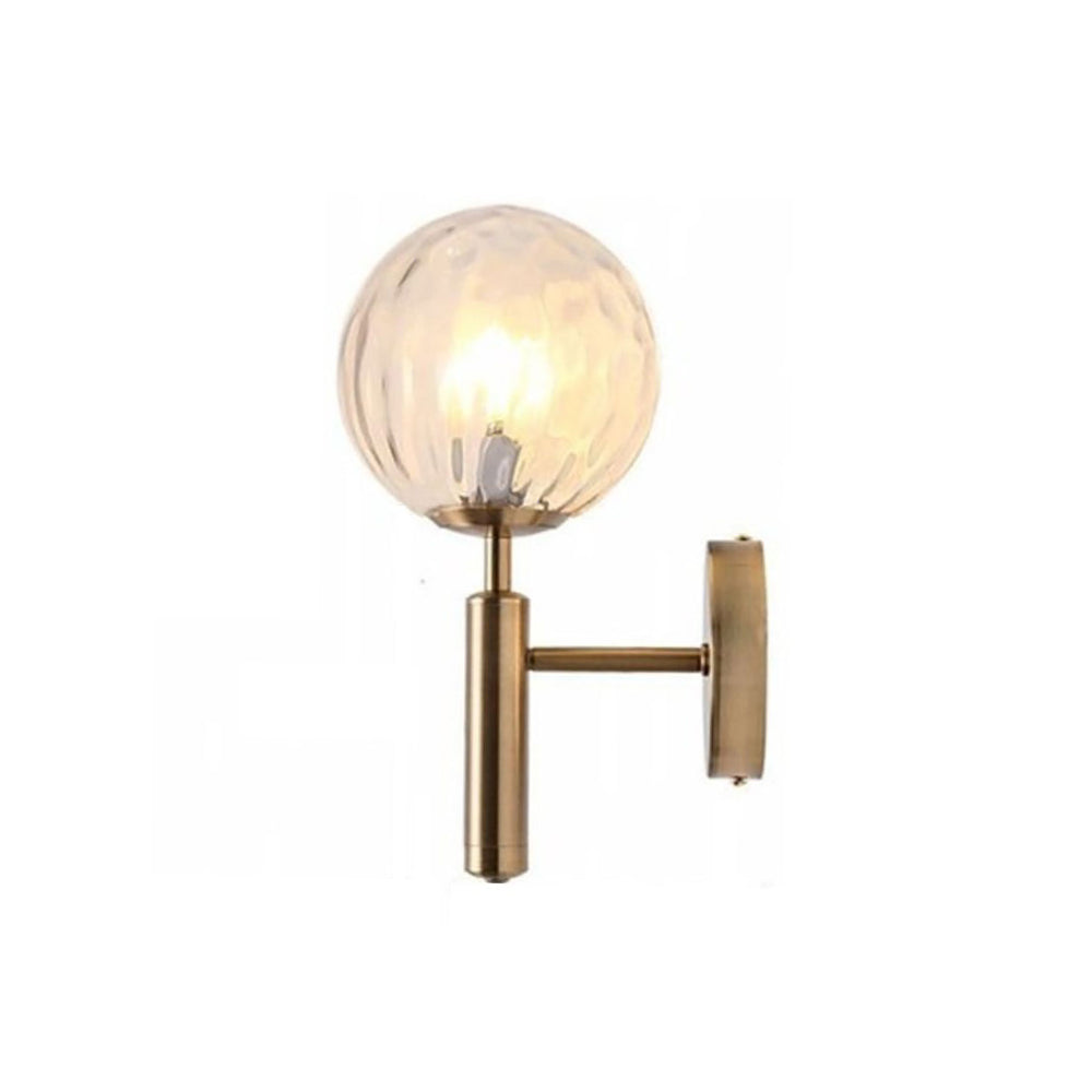 Valentina Applique Murale LED Boule Simple Moderne Métal/Verre Noir/Or Couloir/Chambre/Salon