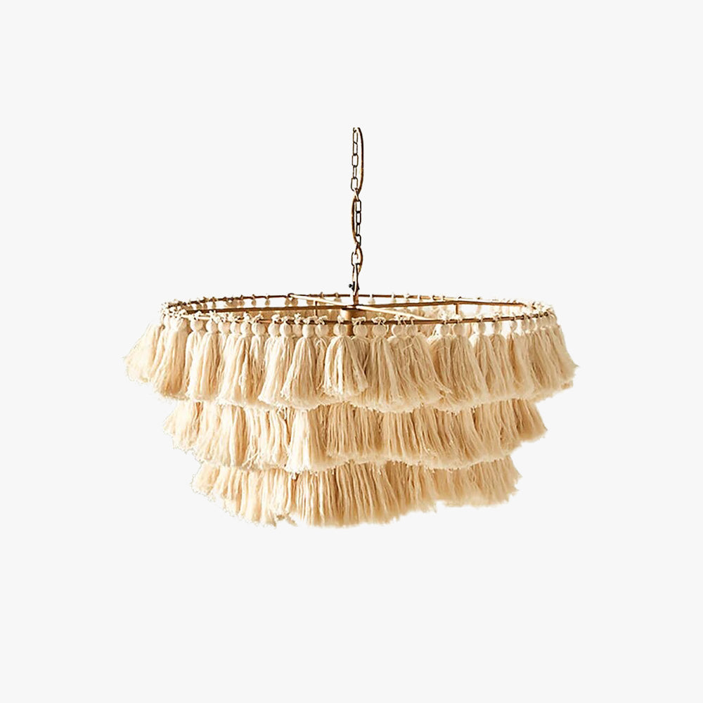 Ritta Suspension Nuage Retro, Metal/Tissu, Rose/Beige/Violet, Salon