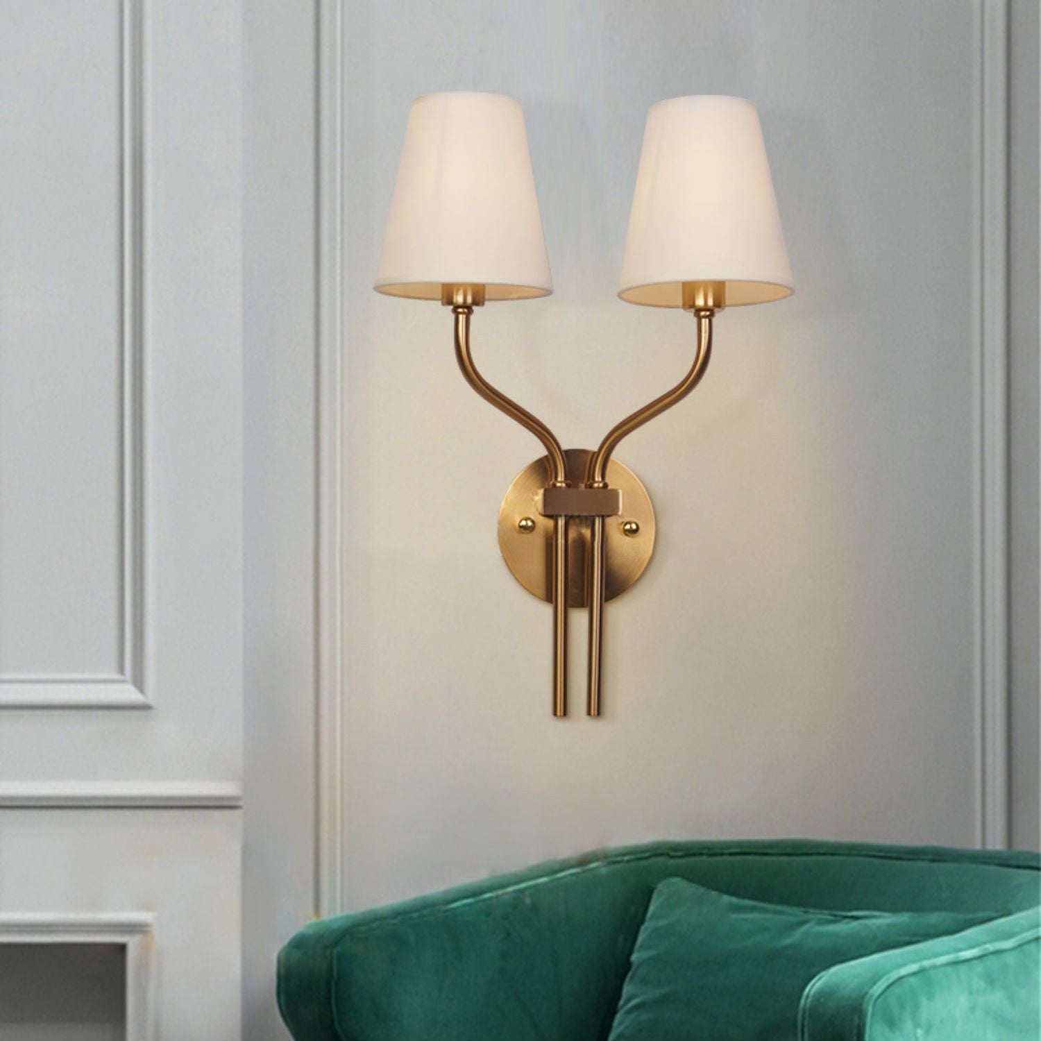 Ulcaran Vintage Industrial Metal Fabric Wall Lamp - Lamp Copper
