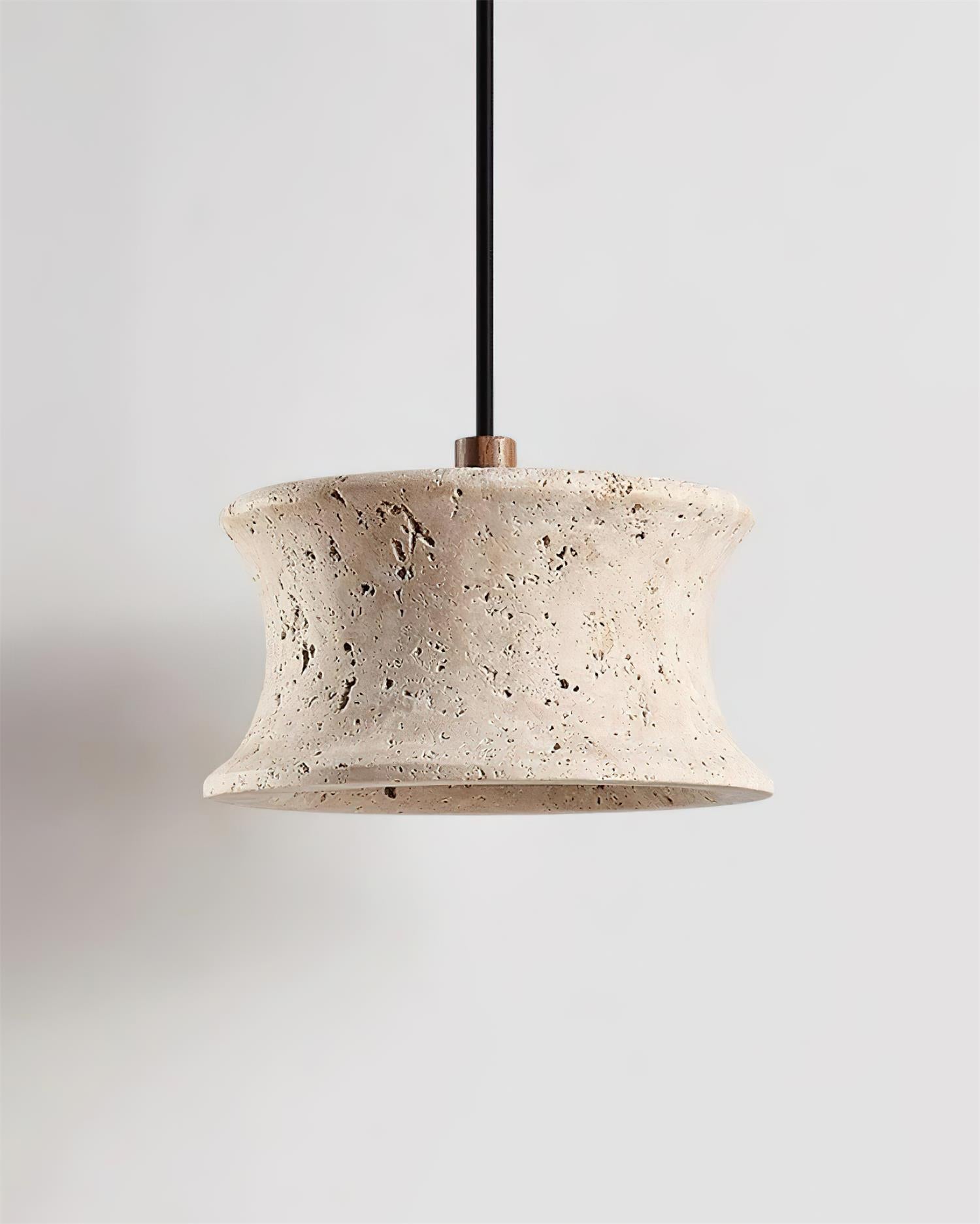 Ritta Pendant Lamp Travertine Sculptural - Letslighting
