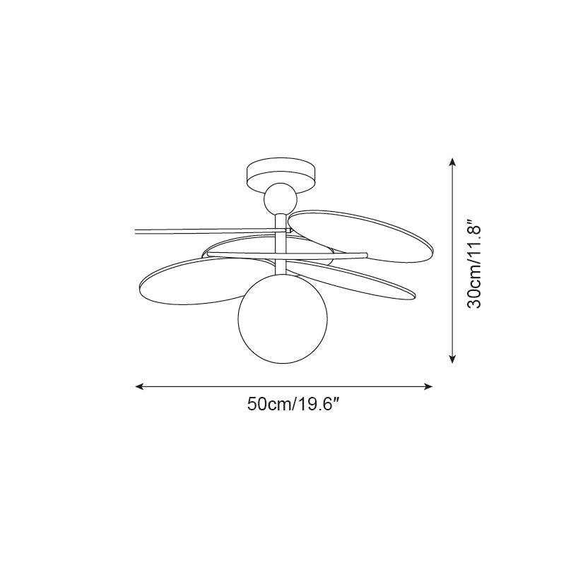 Eldo Wooden Blades Ceiling Lamp - Letslighting